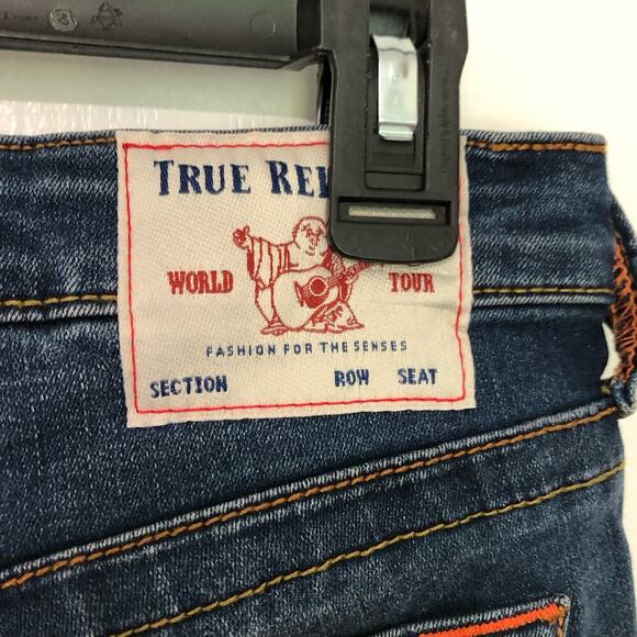 True Religion Women's Stella Mid-Rise Flap  SkinnyLeg Jeans Size 26 New With Tag - Picture 7 of 10